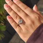 Oval Shaped Engagement Ring In Nature Inspired Style