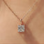 Princess Cut Diamond Pendant In Solitaire Style