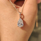 Pear Diamond Pendant In Solitaire Style
