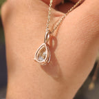Pear Diamond Pendant In Solitaire Style