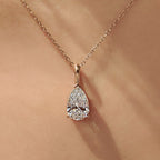Pear Diamond Pendant In Solitaire Style