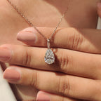 Pear Diamond Pendant In Solitaire Style