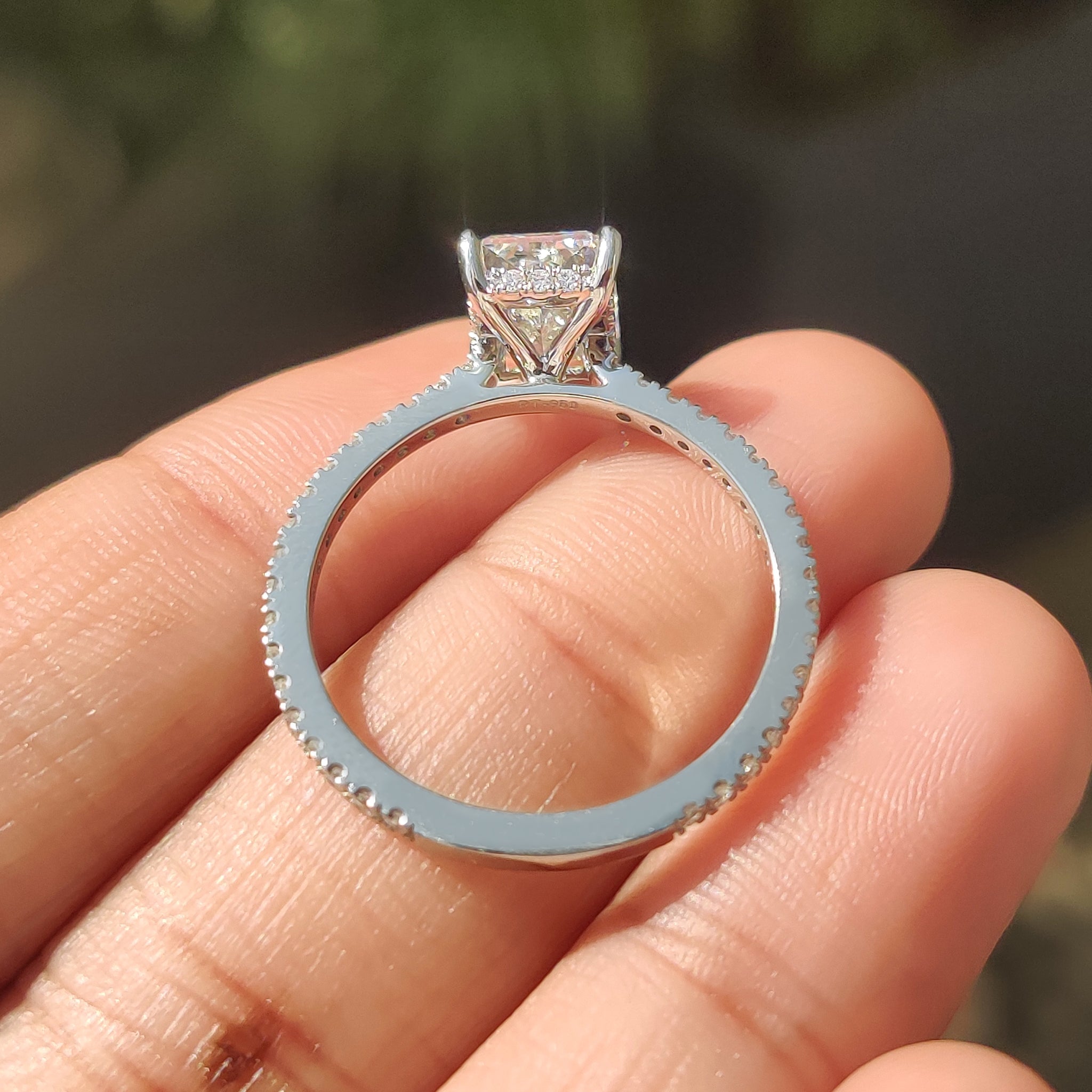 Radiant Cut Engagement Ring In Cathedral Setting