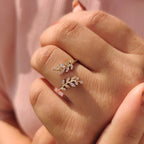 Nature Inspired Wedding Band Featuring Open Gap Design