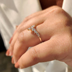 Seven Stone Curved Wedding Band