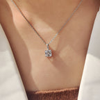 Asscher Cut Diamond Pendant With Claw Prong Setting