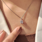 Asscher Cut Diamond Pendant With Claw Prong Setting