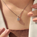 Asscher Cut Diamond Pendant With Claw Prong Setting