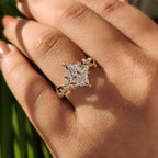 Nature Inspired Dutch Marquise Engagement Ring