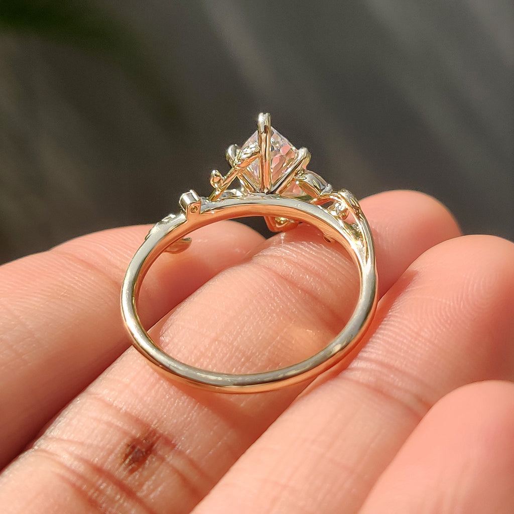 Nature Inspired Dutch Marquise Engagement Ring