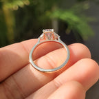 Elongated Cushion Cut Engagement Ring With Cathedral Setting