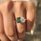 Pear And Emerald Cut Toi Et Moi Engagement Ring