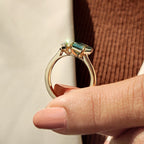 Pear And Emerald Cut Toi Et Moi Engagement Ring