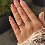 Round Cut Diamond Nature Inspired Wedding Band