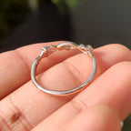 Round Cut Diamond Nature Inspired Wedding Band