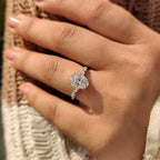 Seven Stone White Gold Oval Diamond Ring