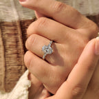 Seven Stone White Gold Oval Diamond Ring