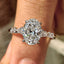 Seven Stone White Gold Oval Diamond Ring