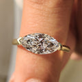 East To West Marquise Ring In Solitaire Style