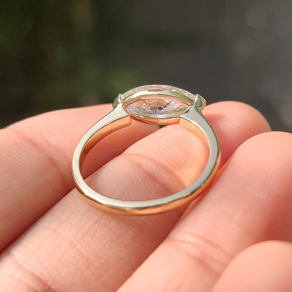 East To West Marquise Ring In Solitaire Style