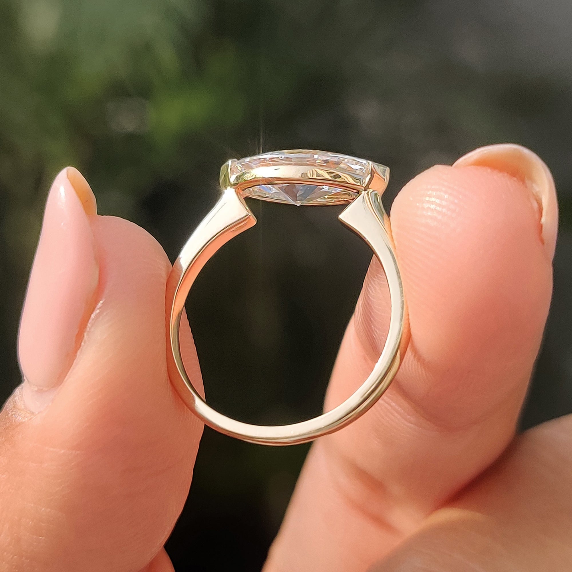 East To West Marquise Ring In Solitaire Style