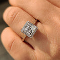 Halo Diamond Engagement Ring with Prong Setting Sparkle