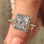 Halo Princess Cut Engagement Ring In Cathedral Style
