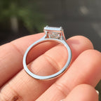 Halo Princess Cut Engagement Ring In Cathedral Style
