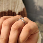Seven Stone White Gold Round Diamond Engagement Ring