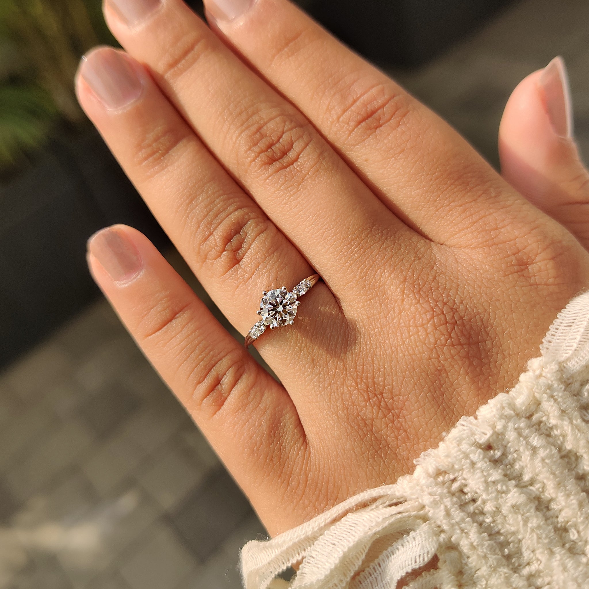 2 Carat Round Diamond Ring in Muse Setting