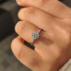 Seven Stone White Gold Round Diamond Engagement Ring