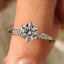 Seven Stone White Gold Round Diamond Engagement Ring