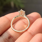 Dutch Marquise Diamond Engagement Ring In Bridge Accent