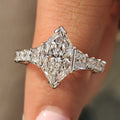Dutch Marquise Ring With Trapezoid and Princess Side Stone
