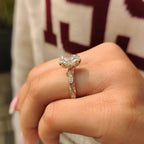 Vintage Art Deco Oval Cut Diamond Ring