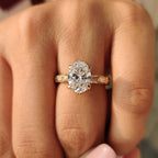 Vintage Art Deco Oval Cut Diamond Ring
