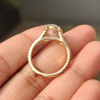 Oval Shaped Diamond Ring With Split Shank Band