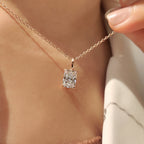 Radiant Cut Pendant Set In Four Claw Prong