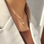 Round Diamond Pendant In Solitaire Setting