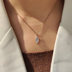 Solitaire Style Marquise Diamond Pendant