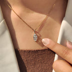Solitaire Style Marquise Diamond Pendant