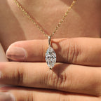 Solitaire Style Marquise Diamond Pendant