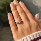 Round Rose Cut Bezel Setting Engagement Ring