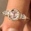 Round Rose Cut Bezel Setting Engagement Ring