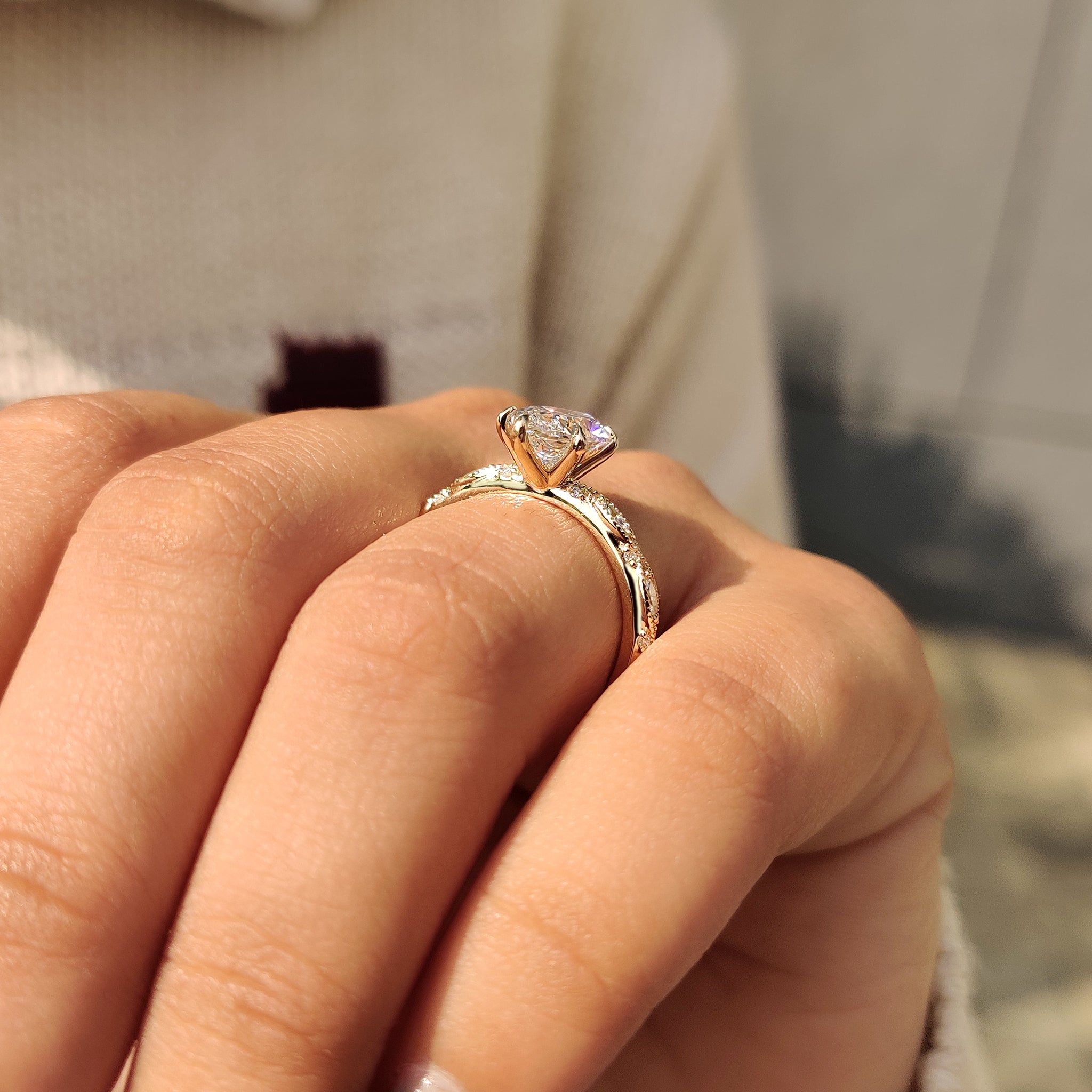 Dutch Marquise Vintage Diamond Engagement Ring