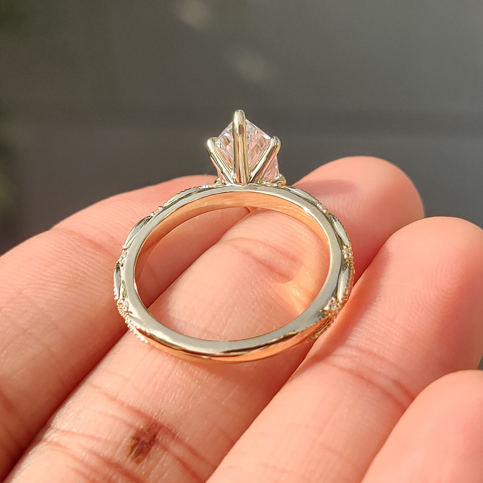 Dutch Marquise Vintage Diamond Engagement Ring