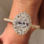 Oval Cut Diamond Ring With Halo And Pave Setting