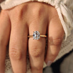 Cushion Old European Cut Diamond Ring in Solitaire Setting
