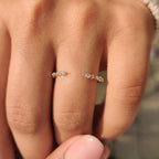 Round And Marquise Diamond Wedding Band