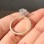 Two Tone Oval Cut Hidden Halo Engagement Ring